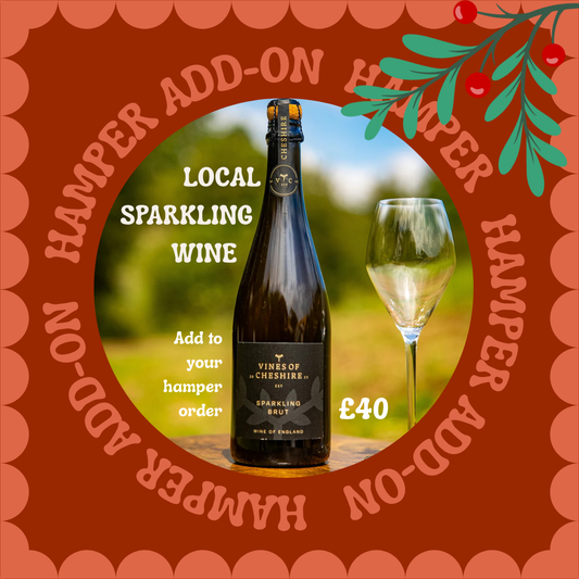 ADD Locally made sparkling wine to your hamper!